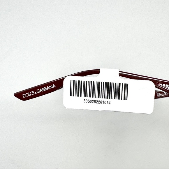 DOLCE & GABBANA Lace Square Sunglasses 57mm In Bordeaux - Picture 9 of 16